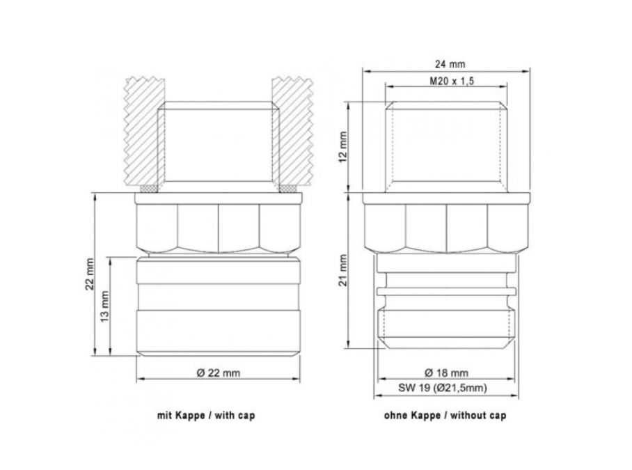 SB-210511-S-NA stahlbus Ölablassschraube M20x1.5x12 mm +Ventil +Alukappe