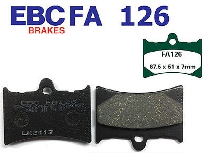 EBC Bremsbeläge FA126 für Benelli Beta Devil Spring Euro 50 80 350