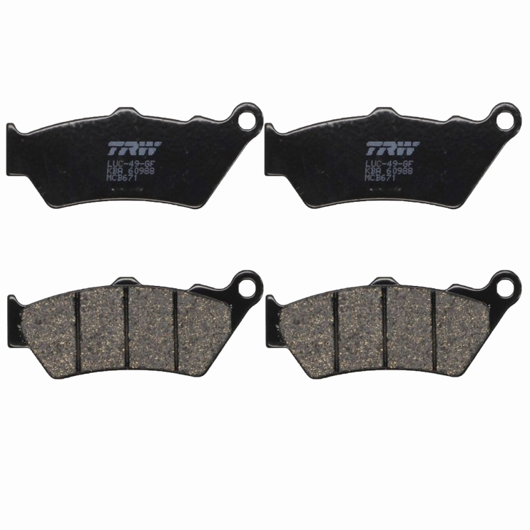 2x TRW MCB671 Bremsbelagsatz vorne für BMW F700 GS F800 GS F750 GS F850 GS
