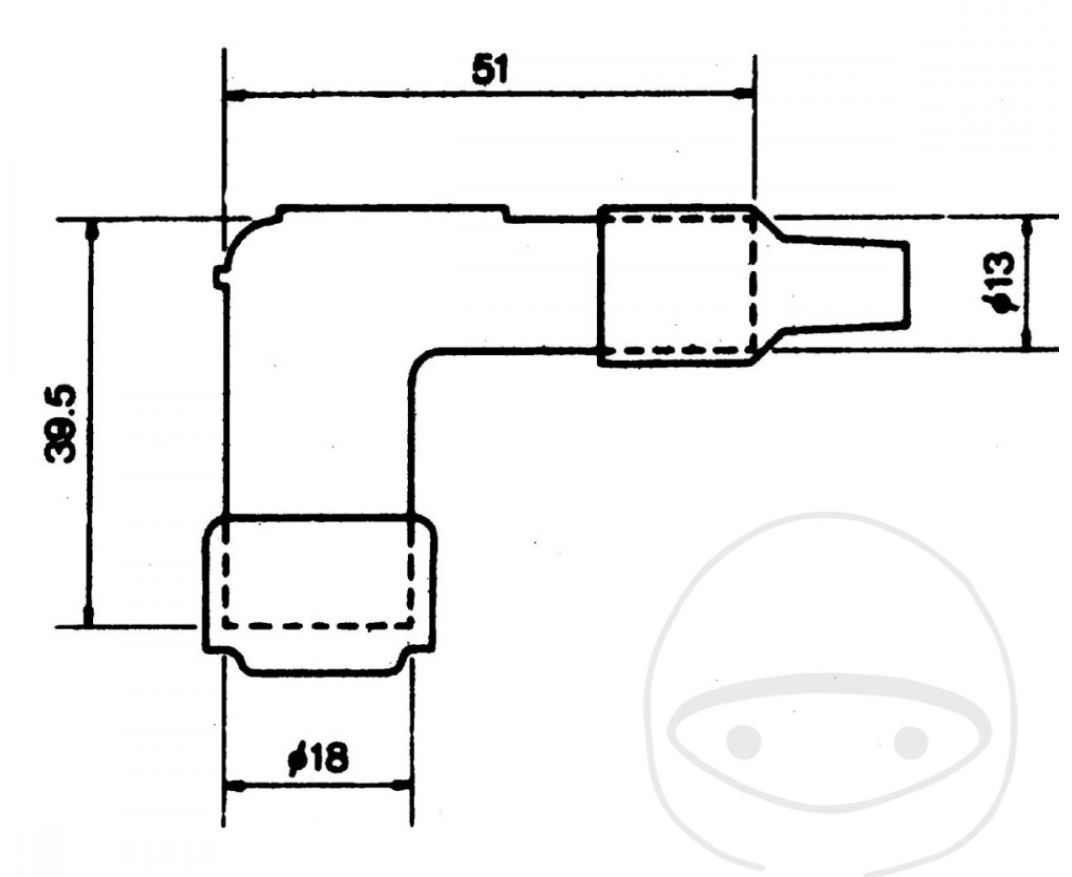 NGK Racing Rennsport Zündkerzenstecker rot mit Kabel LY11-8718 M4 90° entstört