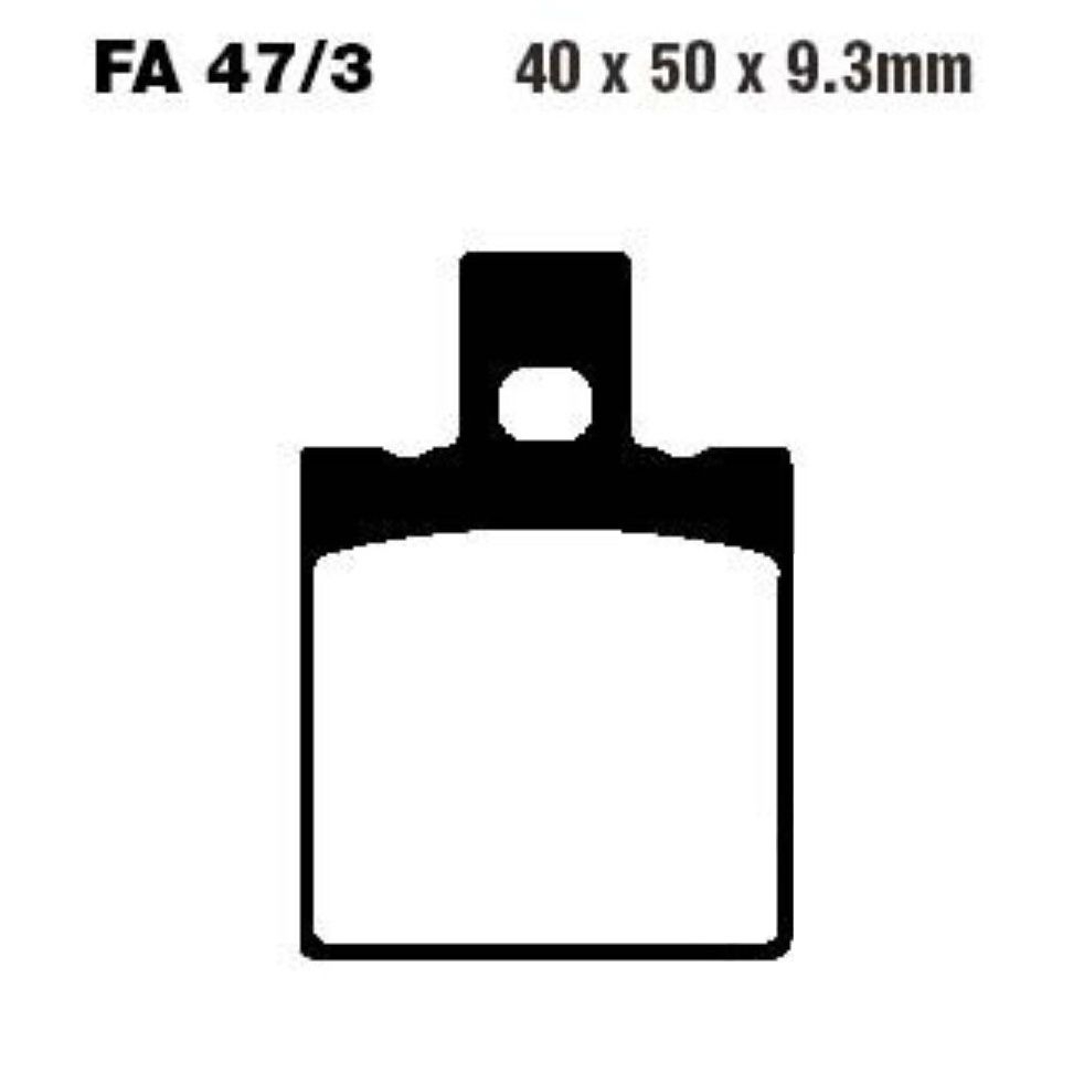 EBC Bremsbeläge SET FA047/3+FA256 vorne + hinten für Honda CRM 125 R NSR 125 R