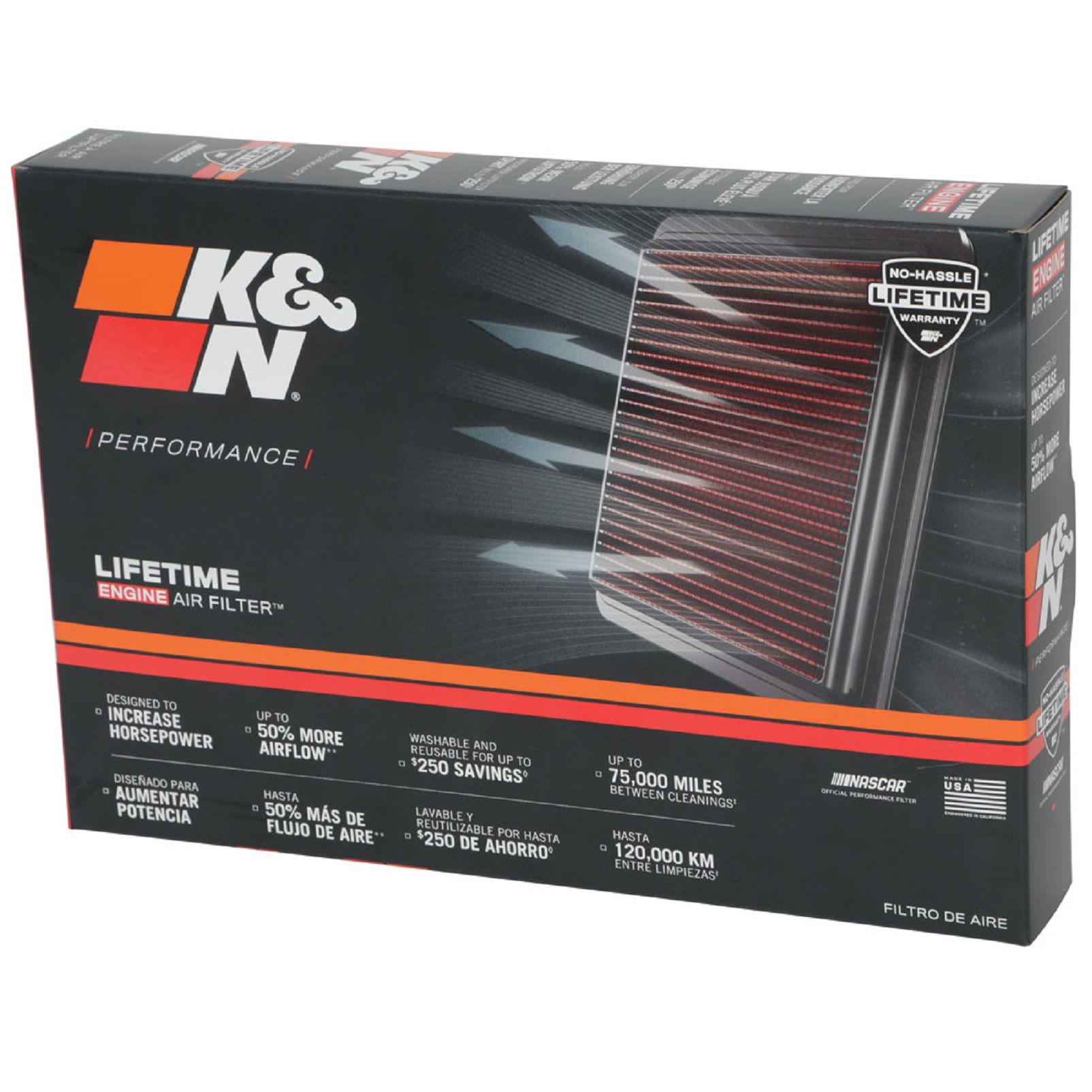 K&N Tauschluftfilter für Jaguar E-Pace Land Rover 2.0 Diesel 1.5 2.0 2015-22