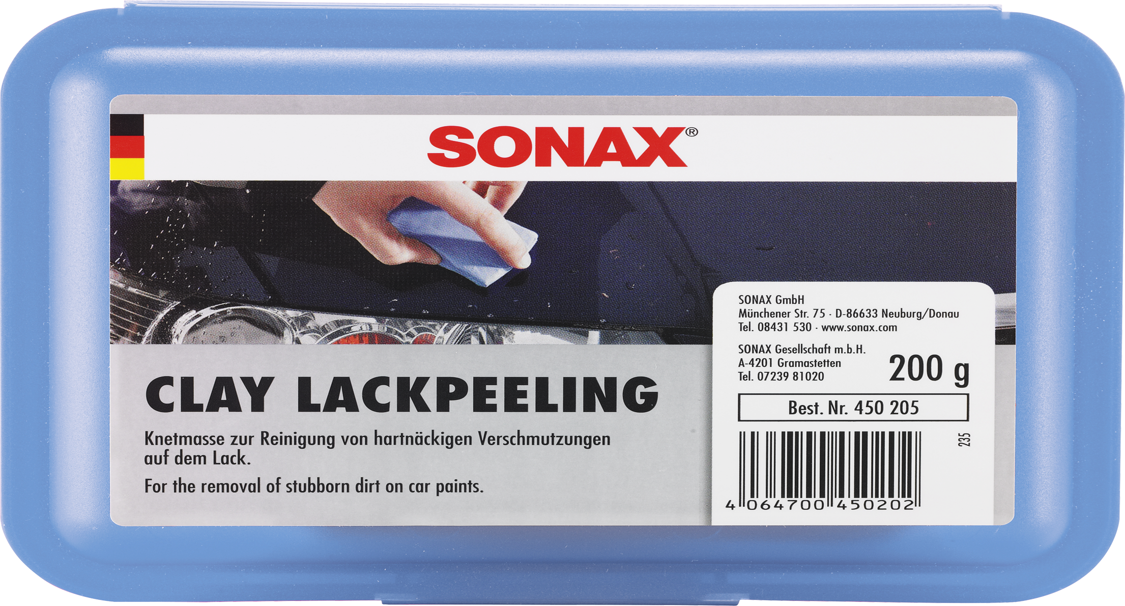 SONAX Clay blau Lackpeeling 200g (ReinigungsKnetmasse) 450205