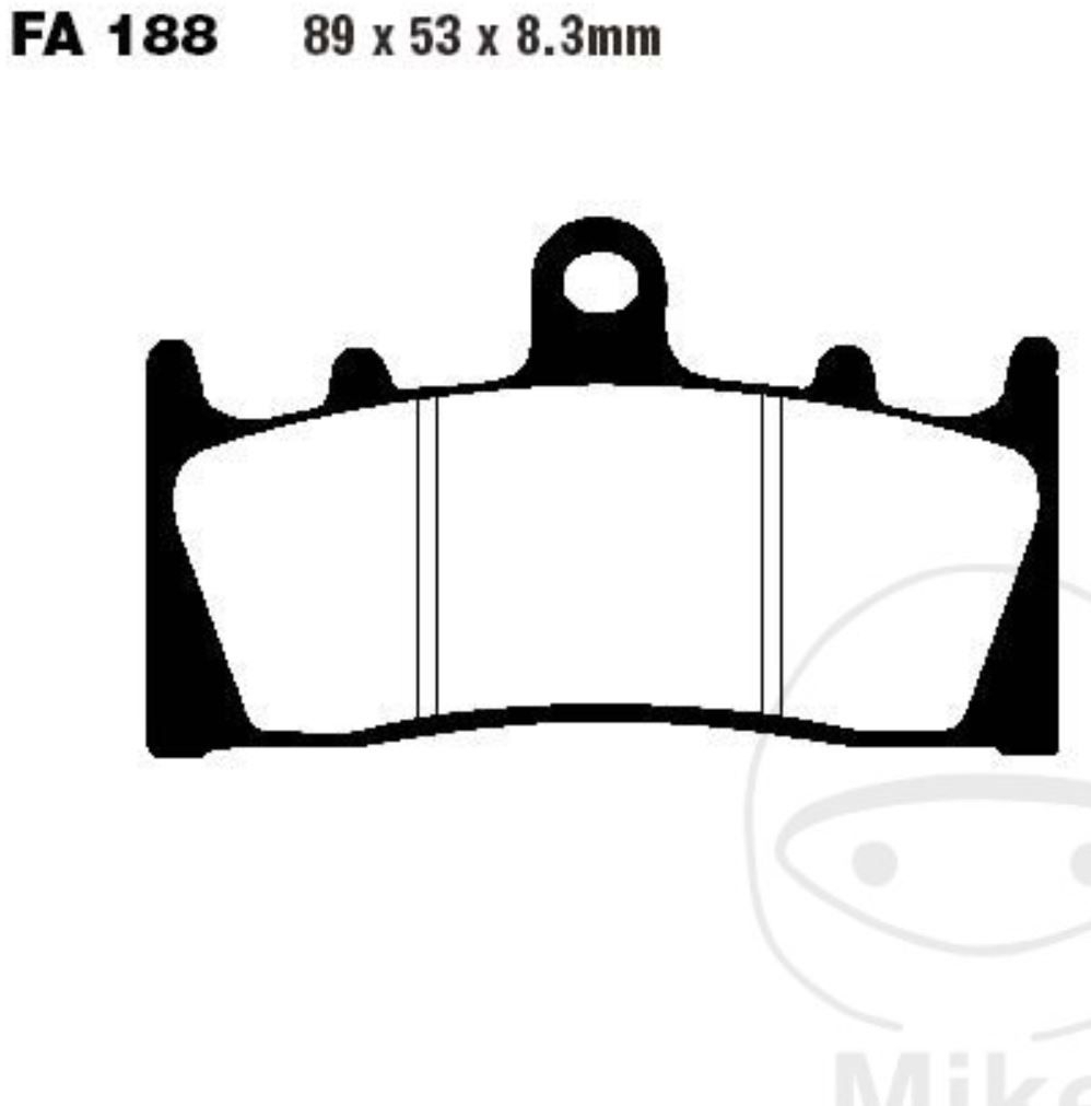 EBC Bremsbeläge EPFA188HH für Kawasaki ZR-6R ZX-7R ZX-9R ZRX ZX-12R VN