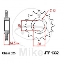 JT Ritzel 16 Zähne  Teilung 525  / JTF1332.16 JT Sprockets