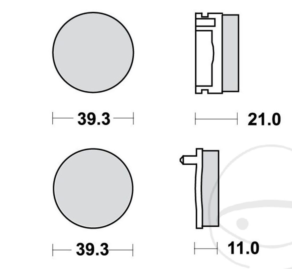 TRW MCB504 Bremsbeläge vorne für Honda CB 50 J CB50J CB125J CB125T Twin