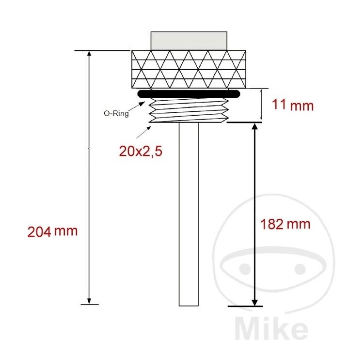 JMP Öltemperatur Direktmesser / Ölthermometer 20x2.5 mm