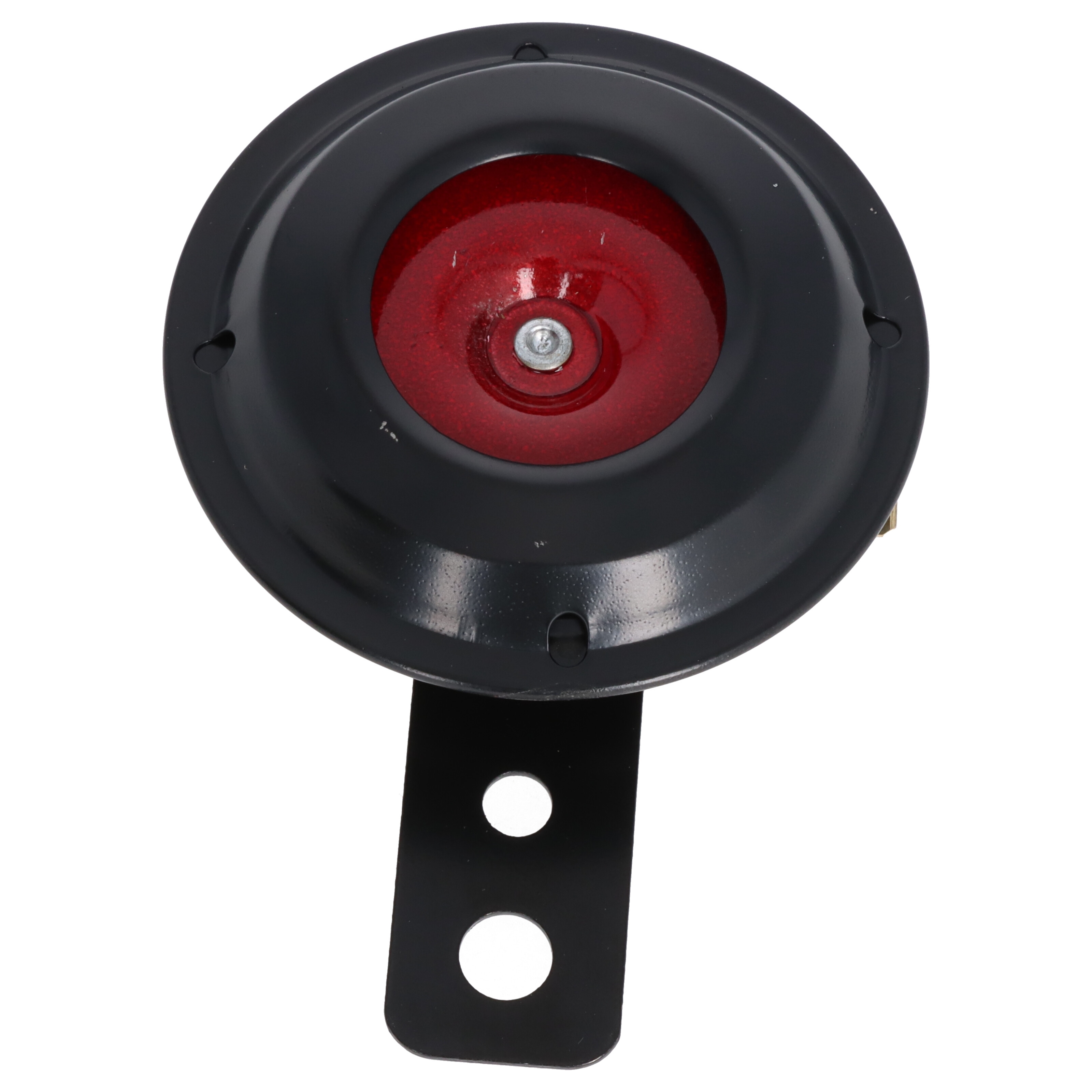 Motorrad Hupe schwarz/rot, 12 Volt, 71 mm