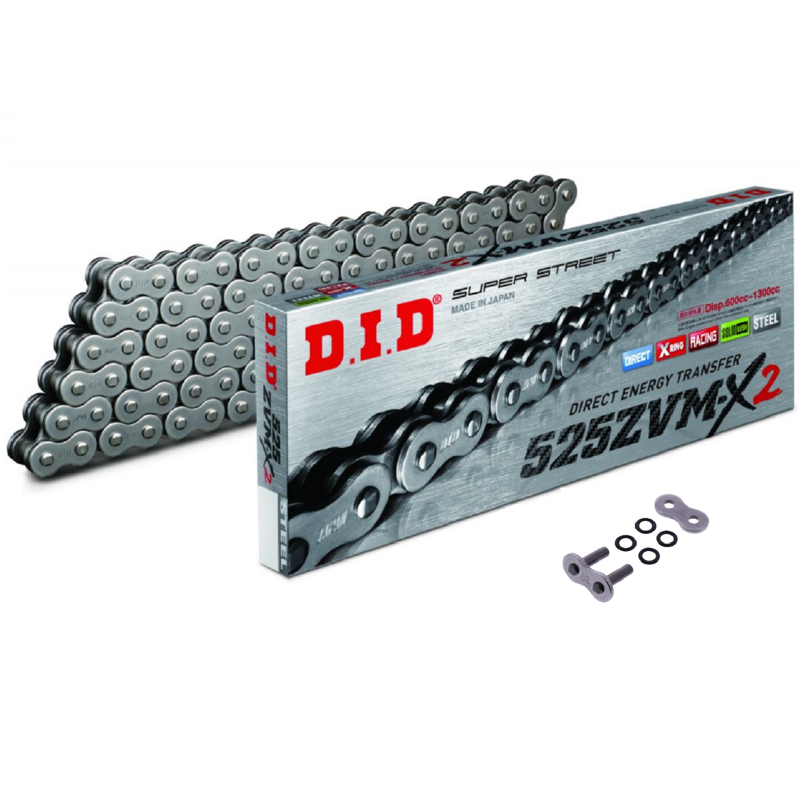 DID X-Ringkette 525ZVMX2/108 Kette offen mit Nietschloss