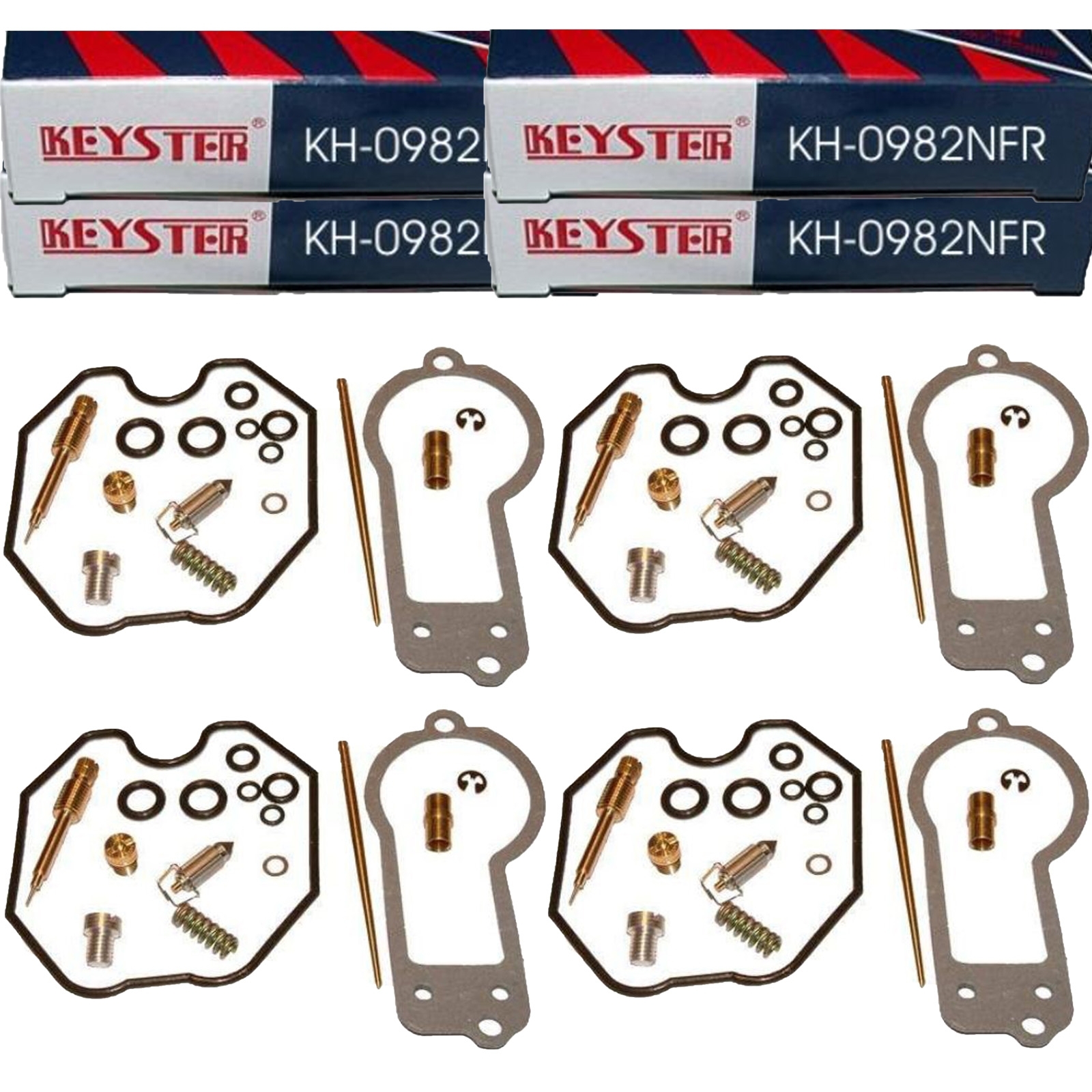 4x Keyster KH-0982NFR Vergaser Reparatursatz für Honda CB 750 F Supersport 1977-1978