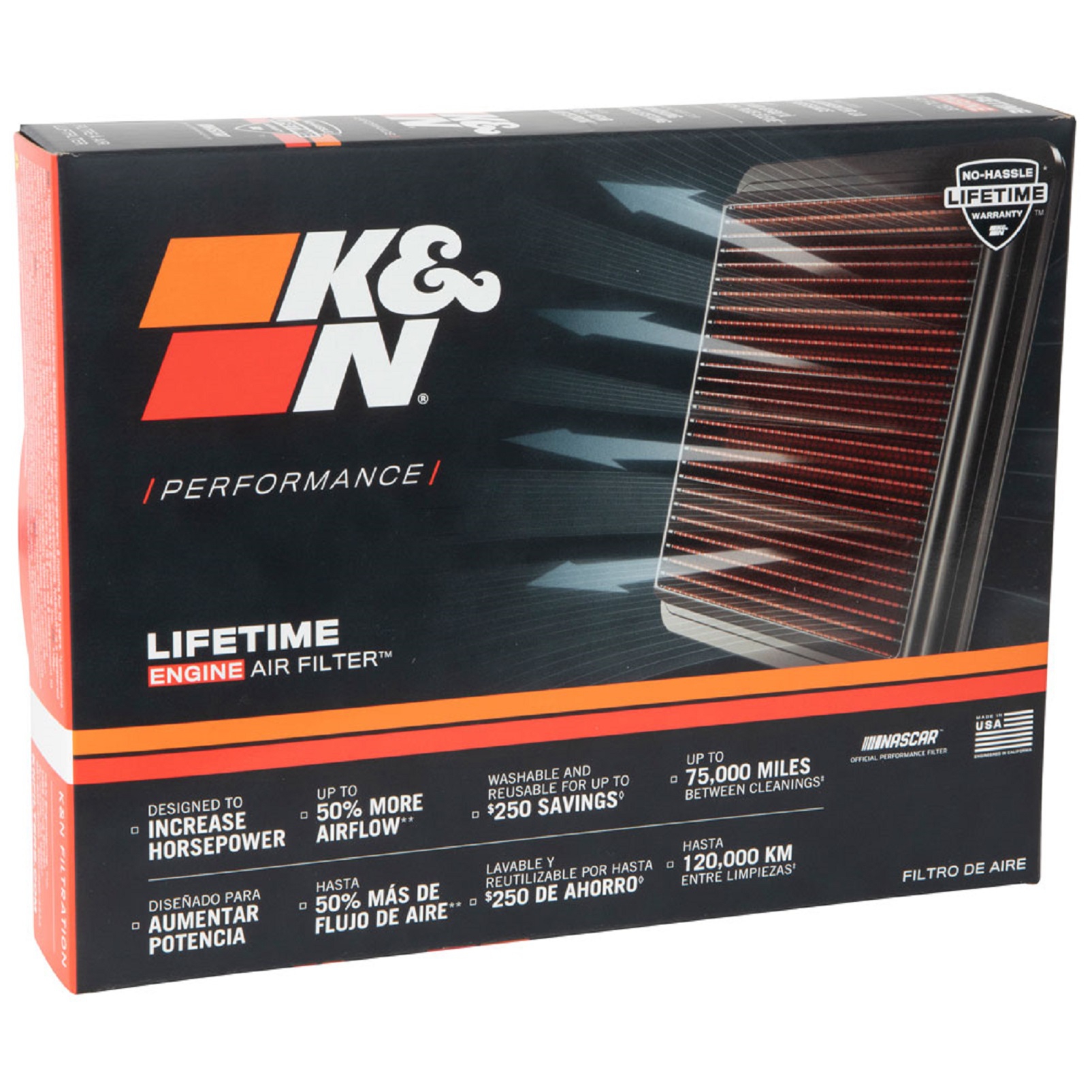 K&N Tauschluftfilter für Infiniti Q50 3.5 3.7 V6 2014-2019