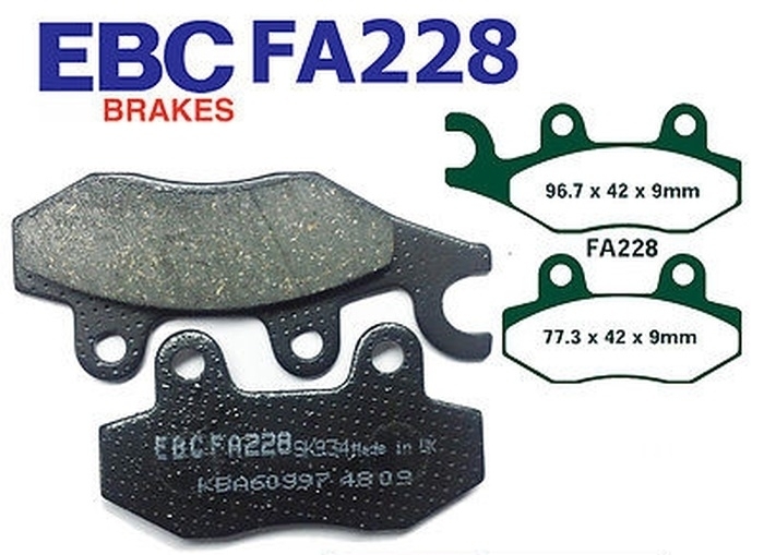 EBC Bremsbeläge FA228 für Honda CA CMX 250 Kymco Stryker MZ/MUZ RT Sachs ZZ ZX