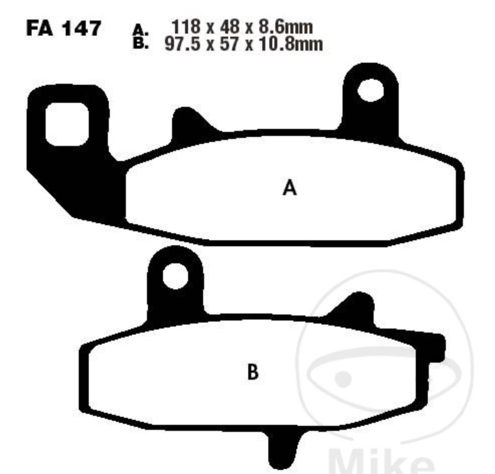 EBC Bremsbeläge FA147 für Suzuki DR 650 750 800 R RU RE REU RS RSE RSU RSEU SU