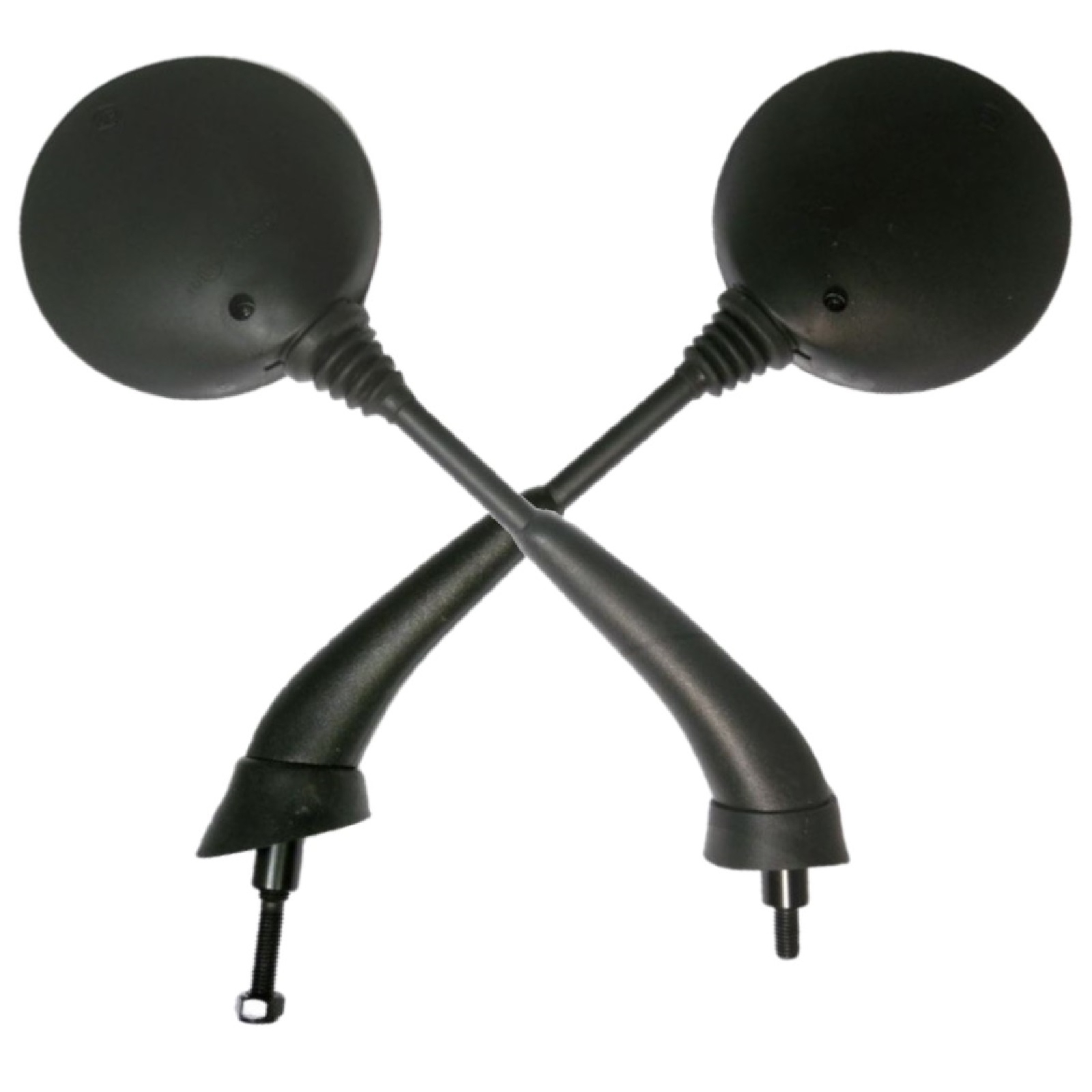 Spiegelpaar für Piaggio Liberty 50 2T 1998-2004 4T 2001 125 1998-2002 in schwarz mit M8 Rechtsgewinde e-geprüft