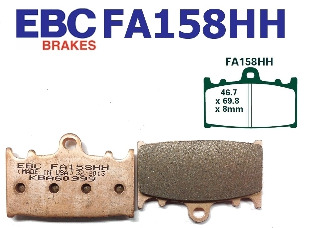 EBC Bremsen Set 2x MD3003X + 2x FA158HH für Suzuki GSXR250 RGV250 GSF400 GSX400