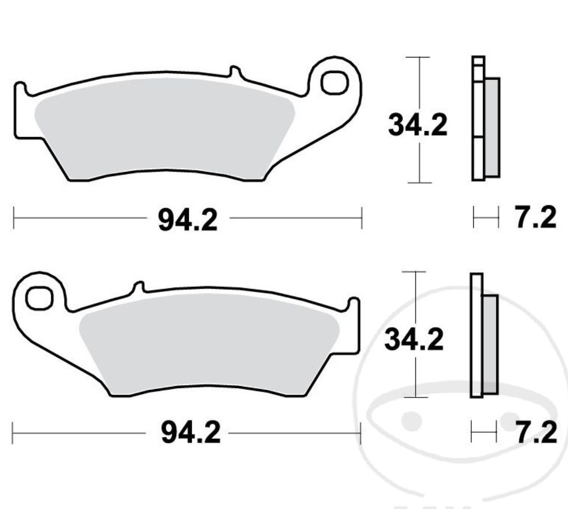 TRW Sintermetall Bremsbeläge MCB669SV Honda 125 250 400 500 600 650 750 450 700