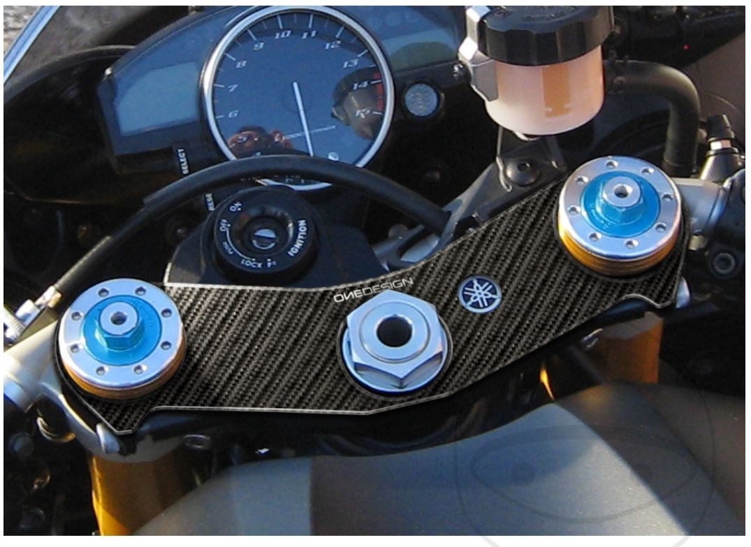 Gabelbrückenaufkleber Carbon PPS-R1-04/06 für Yamaha YZF-R1 1000 2004-2006