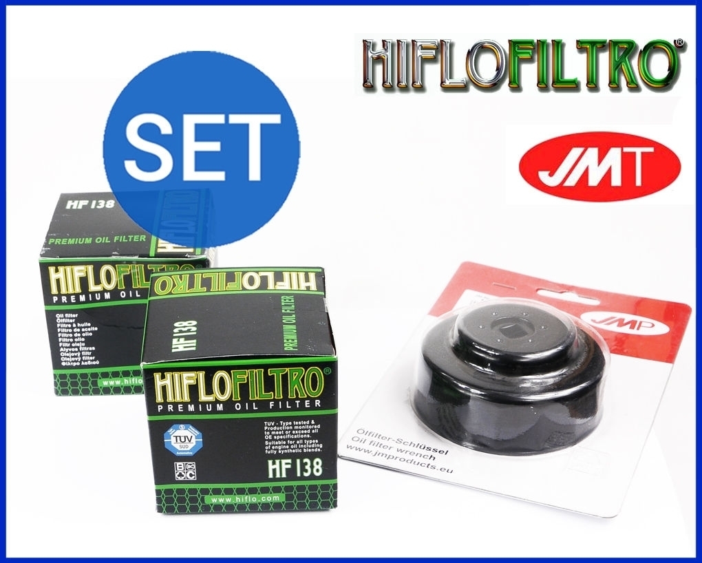 2x Hiflo Ölfilter für Suzuki GSF 600 1200 1250 AN DL Aprilia Cagiva Kawasaki Kymco Sachs +Ölfilterschlüssel