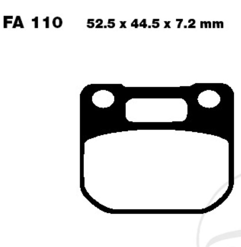 EBC Bremsbeläge FA110 für Suzuki RG 80 C Gamma NC11A 125 UC NE12B Gamma