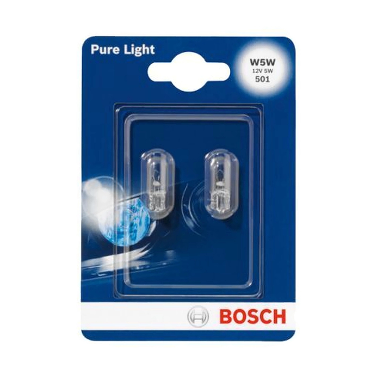 2x Bosch 1987301026 Glassockel Glühlampe W5W Pure Light 12V 5W Standlicht Kennzeichenlicht