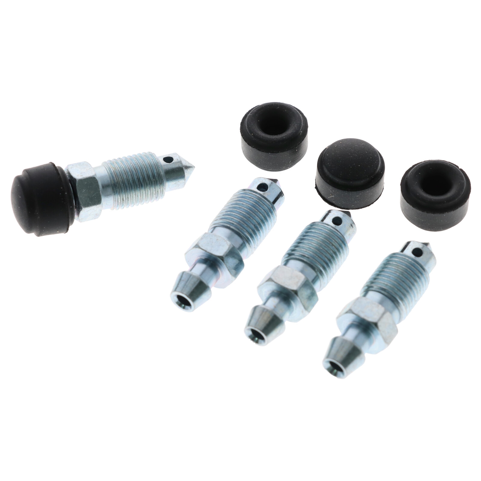 4x Quick Brake 0017-1 Bremsen Entlüfterschraube Entlüftungsventil M10x1x34 SW10 mit Kappen