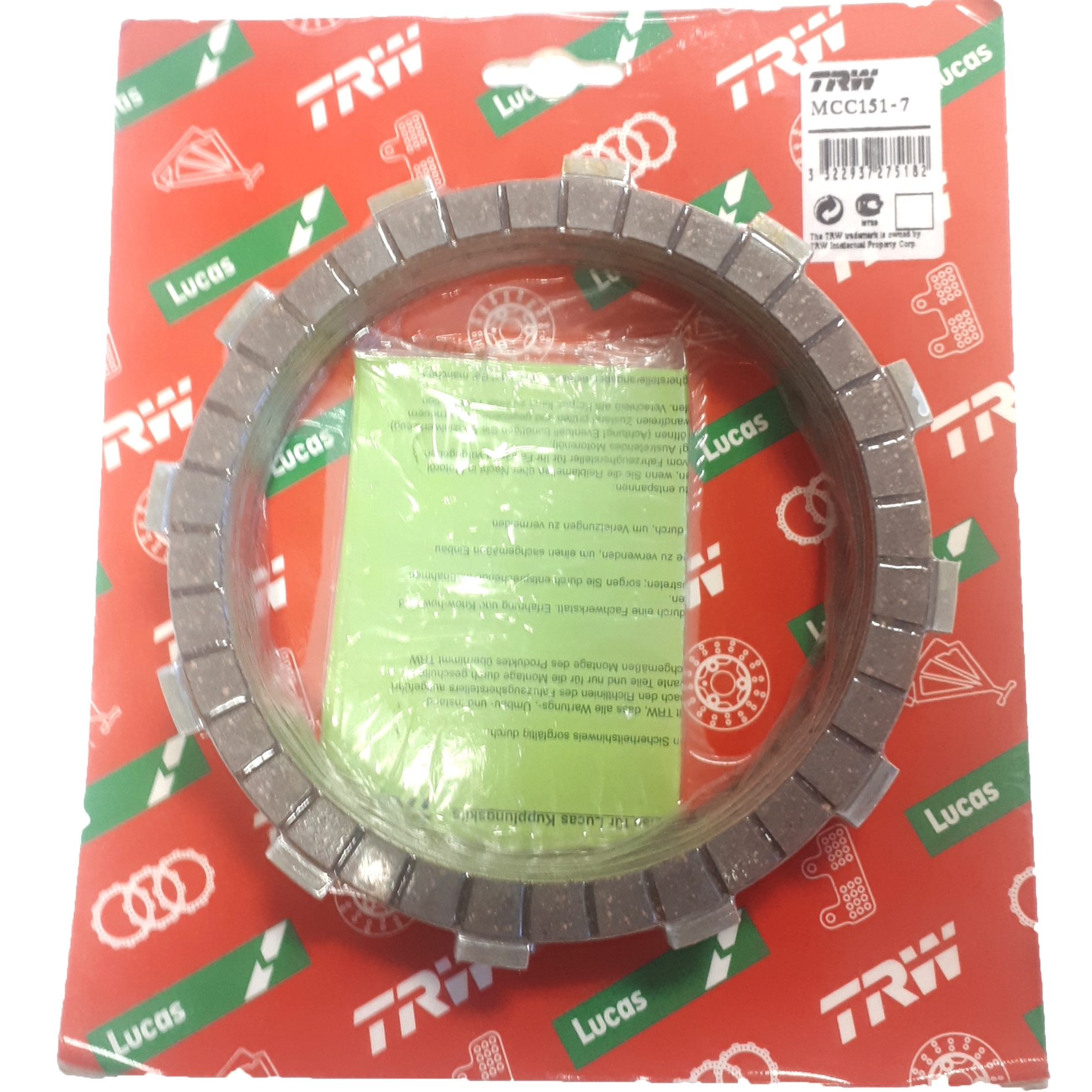 TRW Kupplungslamellen MCC151-7 Honda CBR1100XX Super Blackbird VTR1000 CB1100 SF X-11