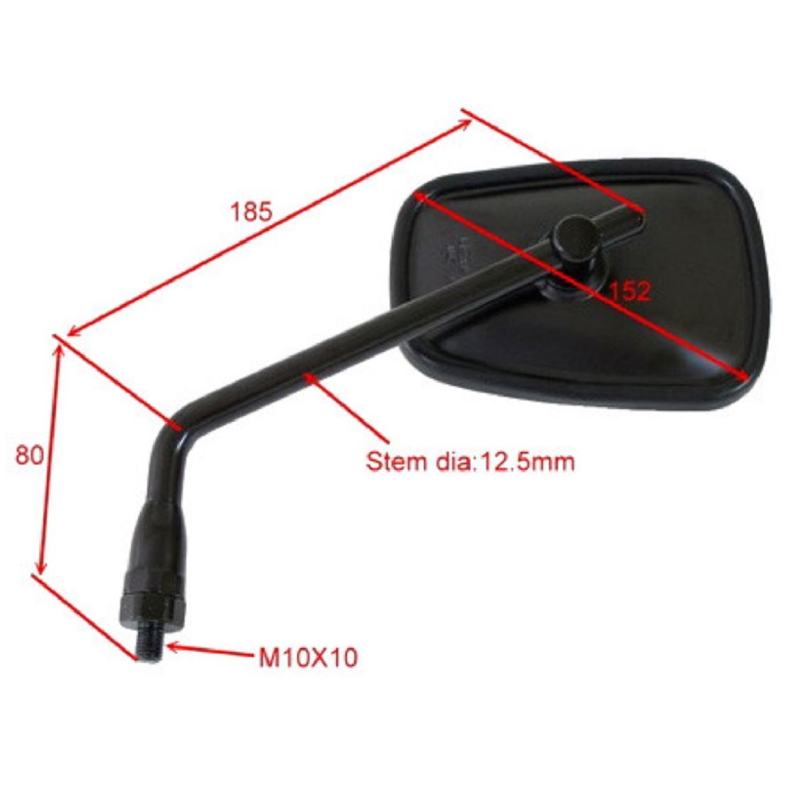 JMP Rückspiegel Paar für Kawasaki ZRX 1200 C 2001 - 2004 R 2001 - 2006 ZRT20AAA ACA