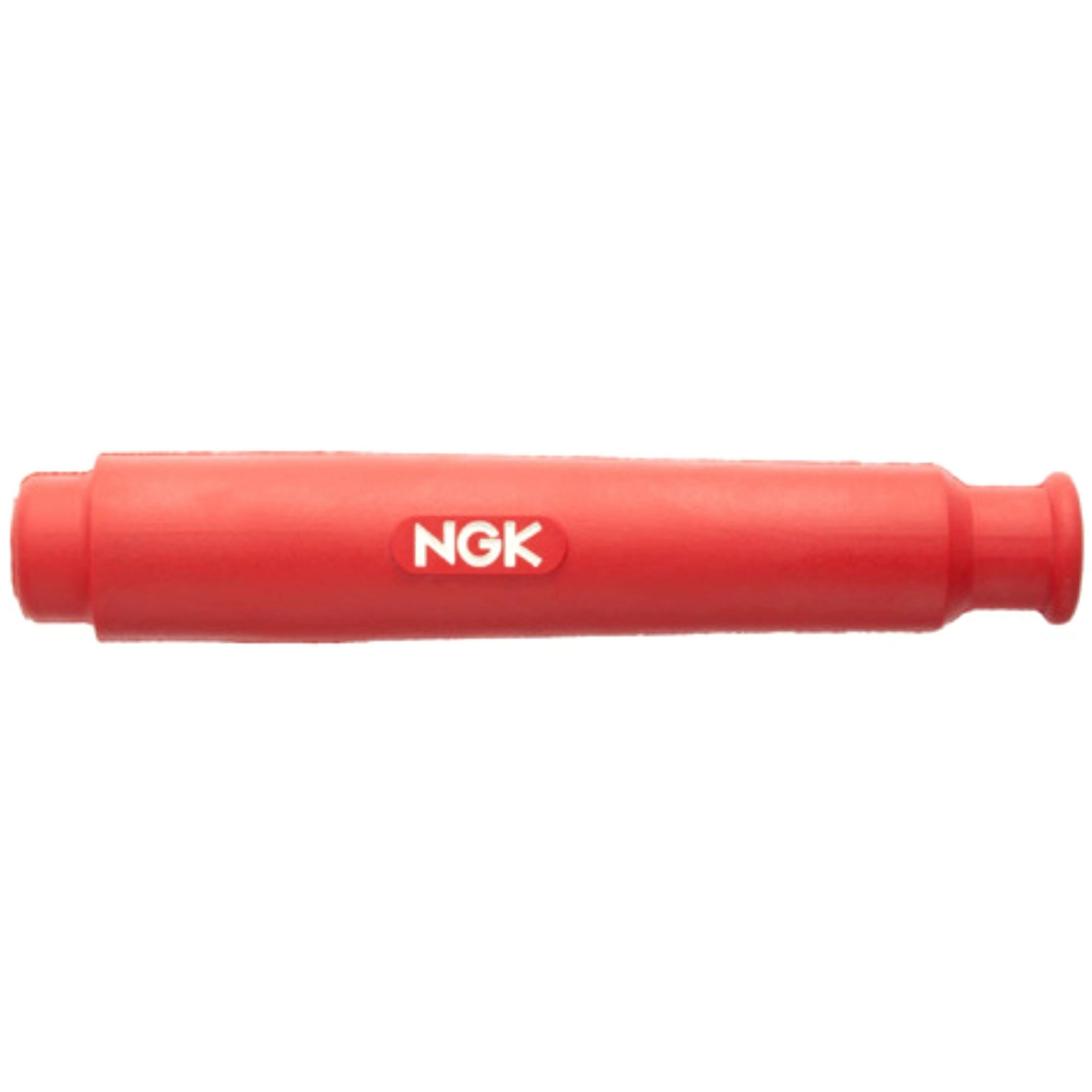 NGK Zündkerzenstecker SD05FM-R 8673 Für 10/12 mm Kerzen, gerade, Farbe rot, 5 Kilo Ohm entstört, M4 Anschlussgewinde