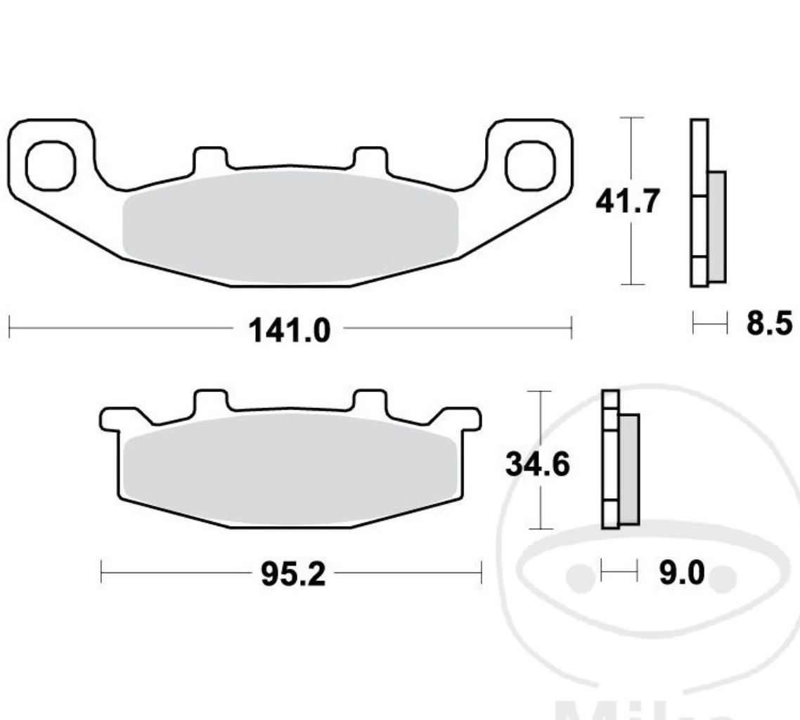 TRW MCB569SV Sintermetall Bremsbeläge vorne für Kawasaki ER GPZ KLE ZL KL GPX ZX-10 ZZR