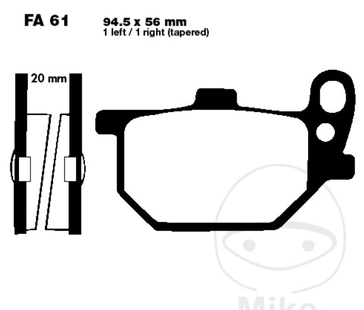 EBC Bremsbeläge FA061 für Yamaha XS 750 SE 3L3 XV 750 SE 5G5