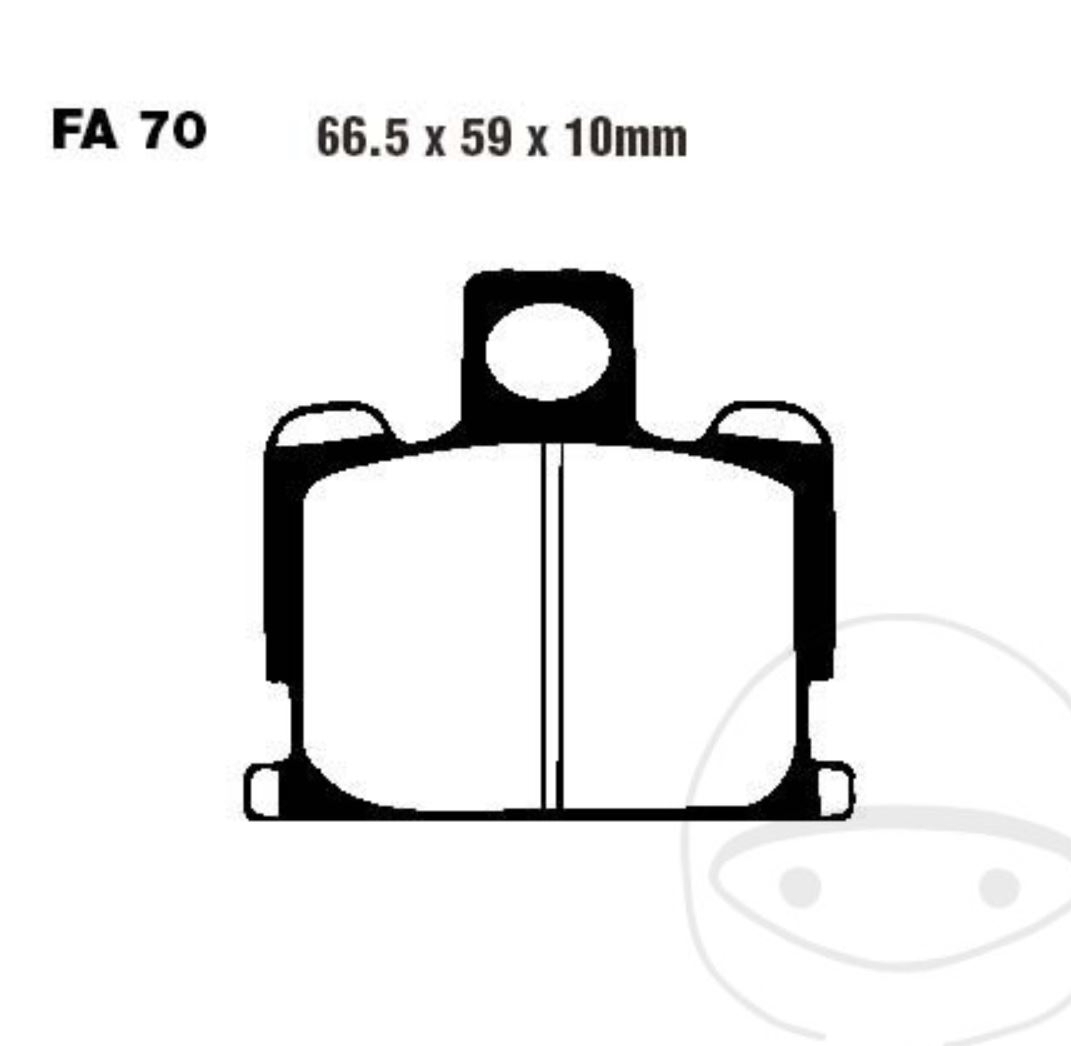 EBC Bremsbeläge FA070 für Yamaha RD RX XJ 50 80 250 350 550 MX SE LC 4V8