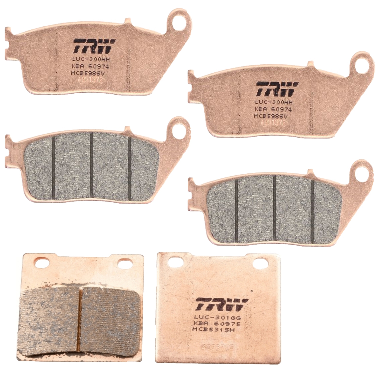 TRW Sintermetall Bremsbelagsatz für Suzuki GSF600 Bandit 1995-1999 RF600 1993-1996