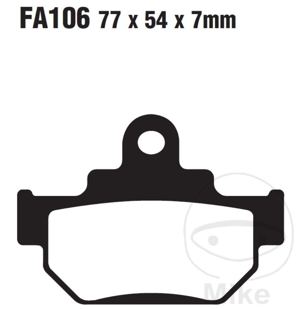 EBC Semi-Sintermetall Bremsbeläge FA106V Suzuki LS 650 GZ RM VL 125 250 RM 500