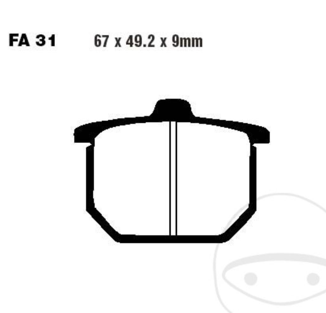 EBC Bremsbeläge FA031V für Honda CB 750 F CB750G RC04 900 SC01 CBX 1000 SC03