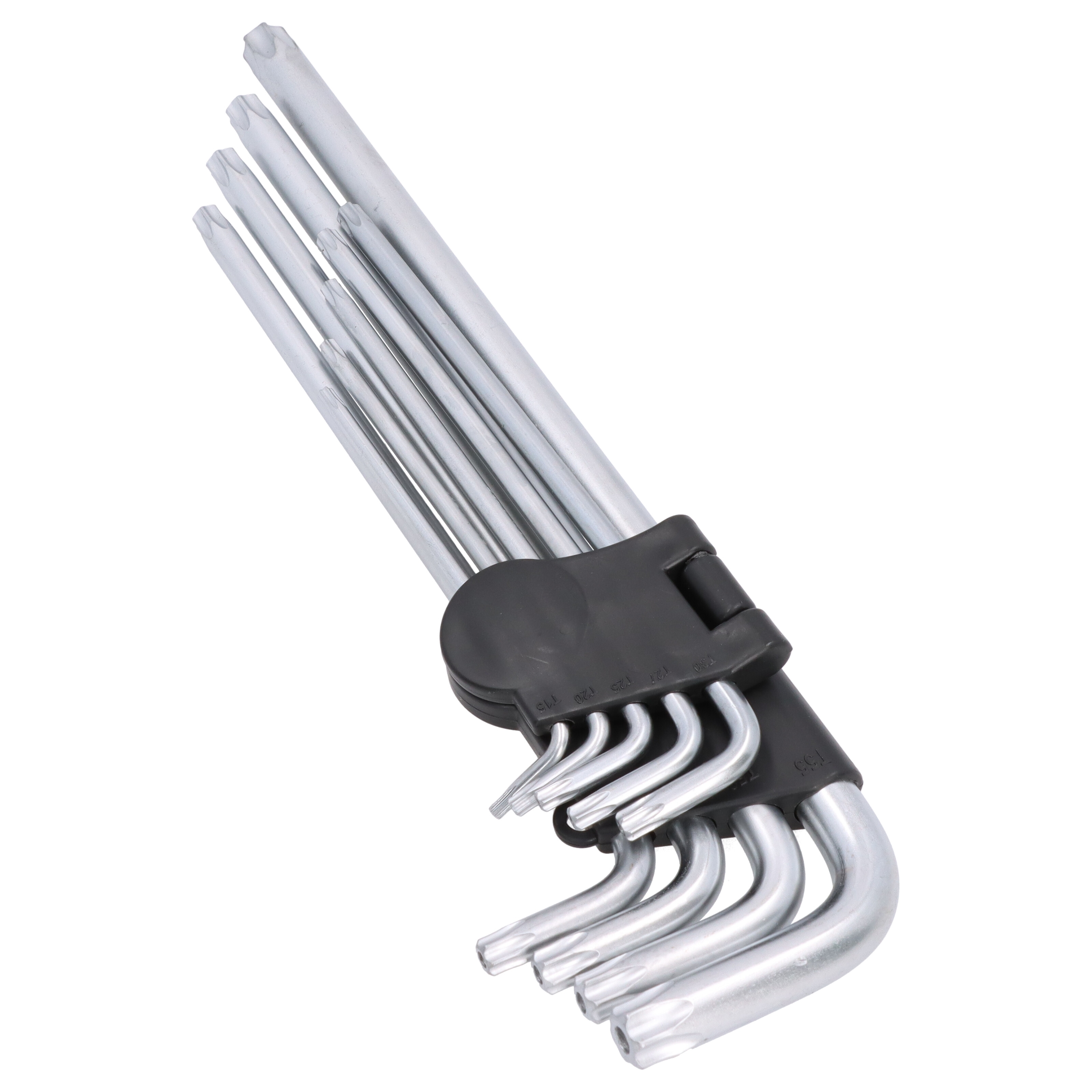 9 tlg. Profi Schlüssel Set mit Loch für Torx® Winkelschlüssel Werkzeug extra lang