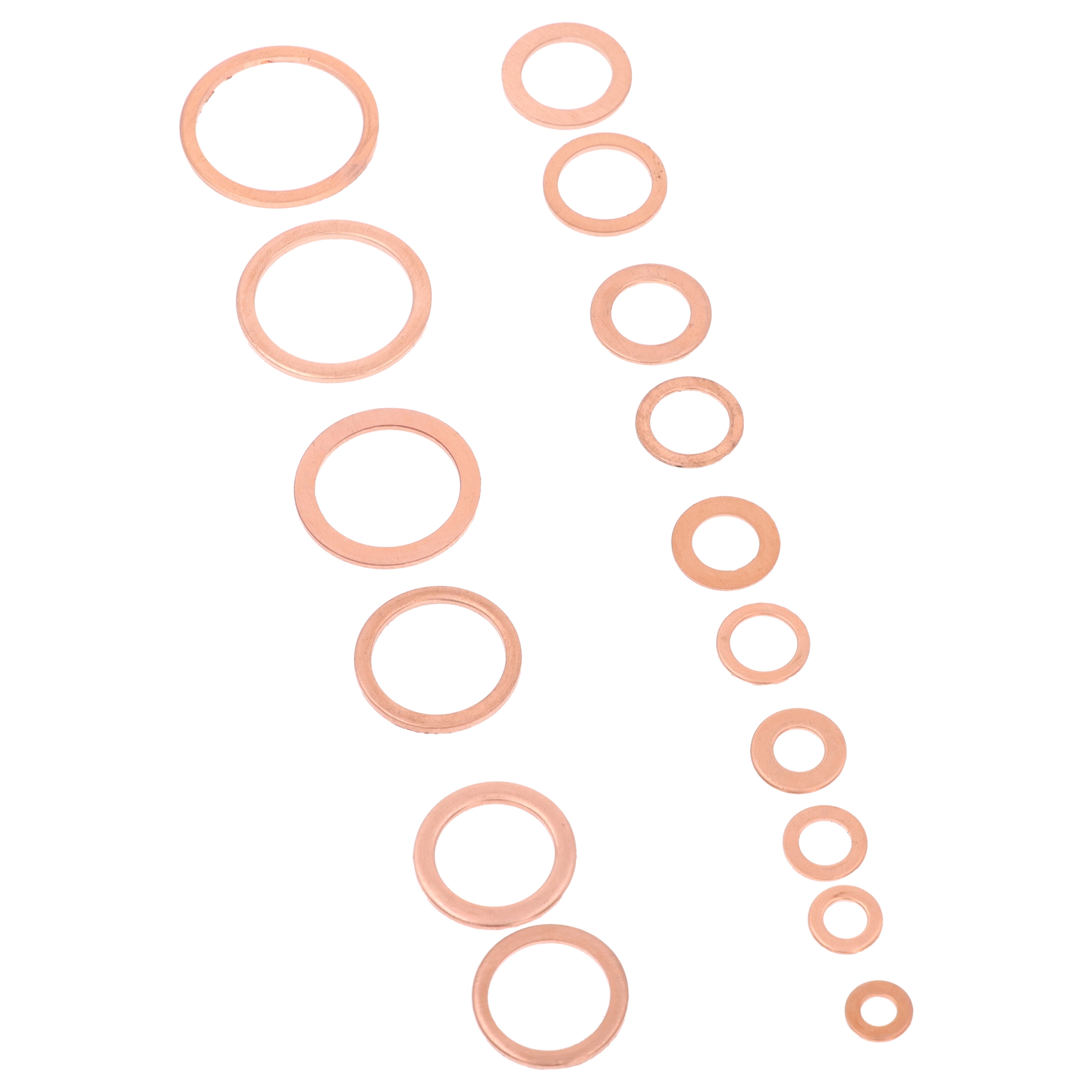 220 teilig Unterlegscheibe Kupfer Dichtung Set Kupferring Dichtring Ölablass