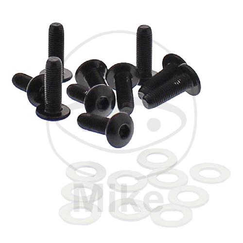 Pro Bolt Linsenschrauben-Satz M4 x 0.5mm 12mm schwarz