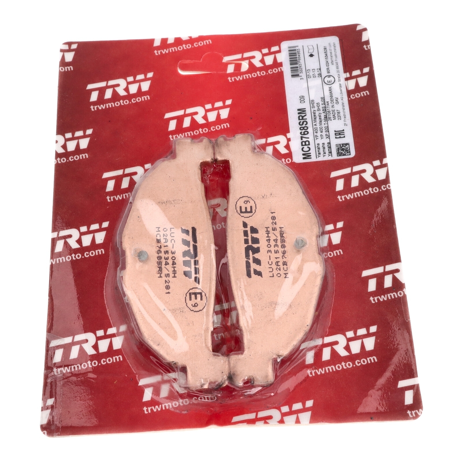 TRW MCB768SMR Bremsbeläge hinten für Yamaha YP400 Majesty 2005-2011 XP500 TMax 2004-2011