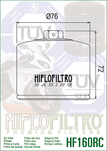 Hiflo Racing Ölfilter HF160RC
