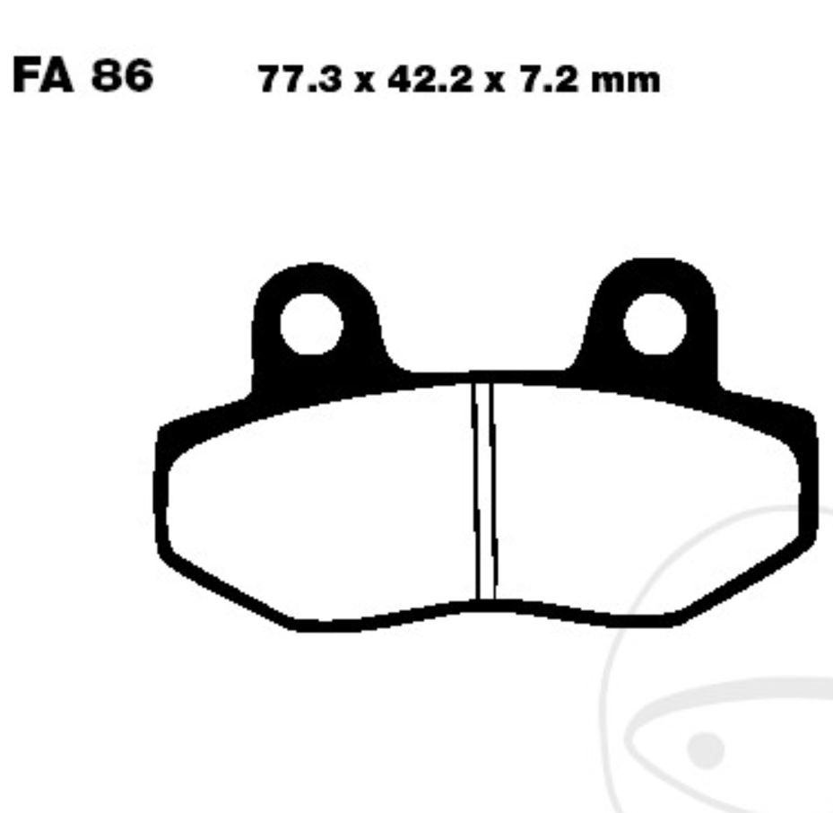 EBC Bremsbeläge SFA086 für Flex Tech X2 50 Peugeot Speedfight Rex RS Monza Imola