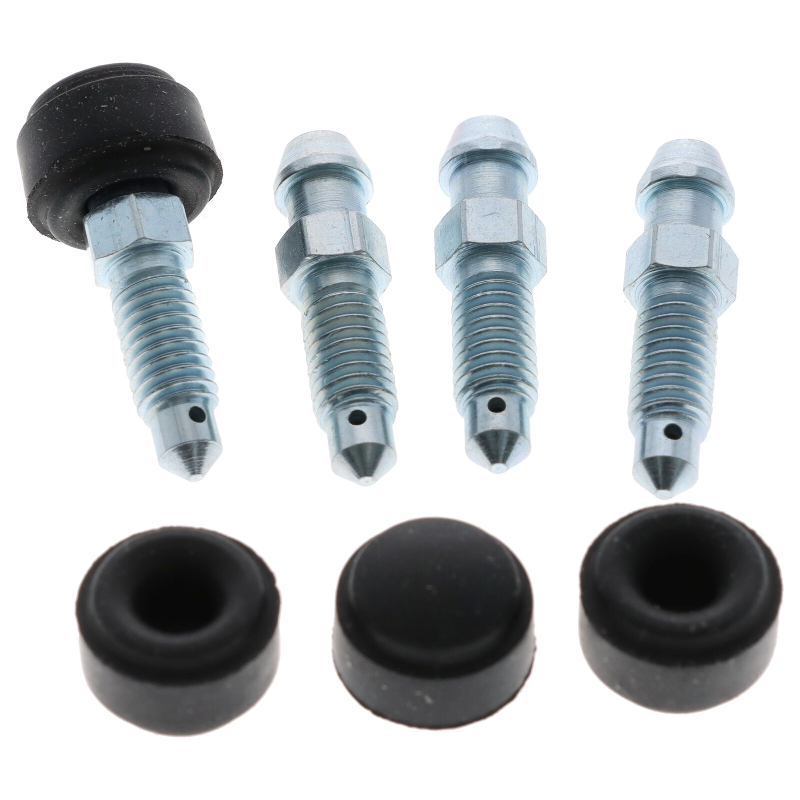 4x Quick Brake Bremssattel Entlüfterschraube Entlüftungsventile M6x1.00x29 SW7 mit Kappen