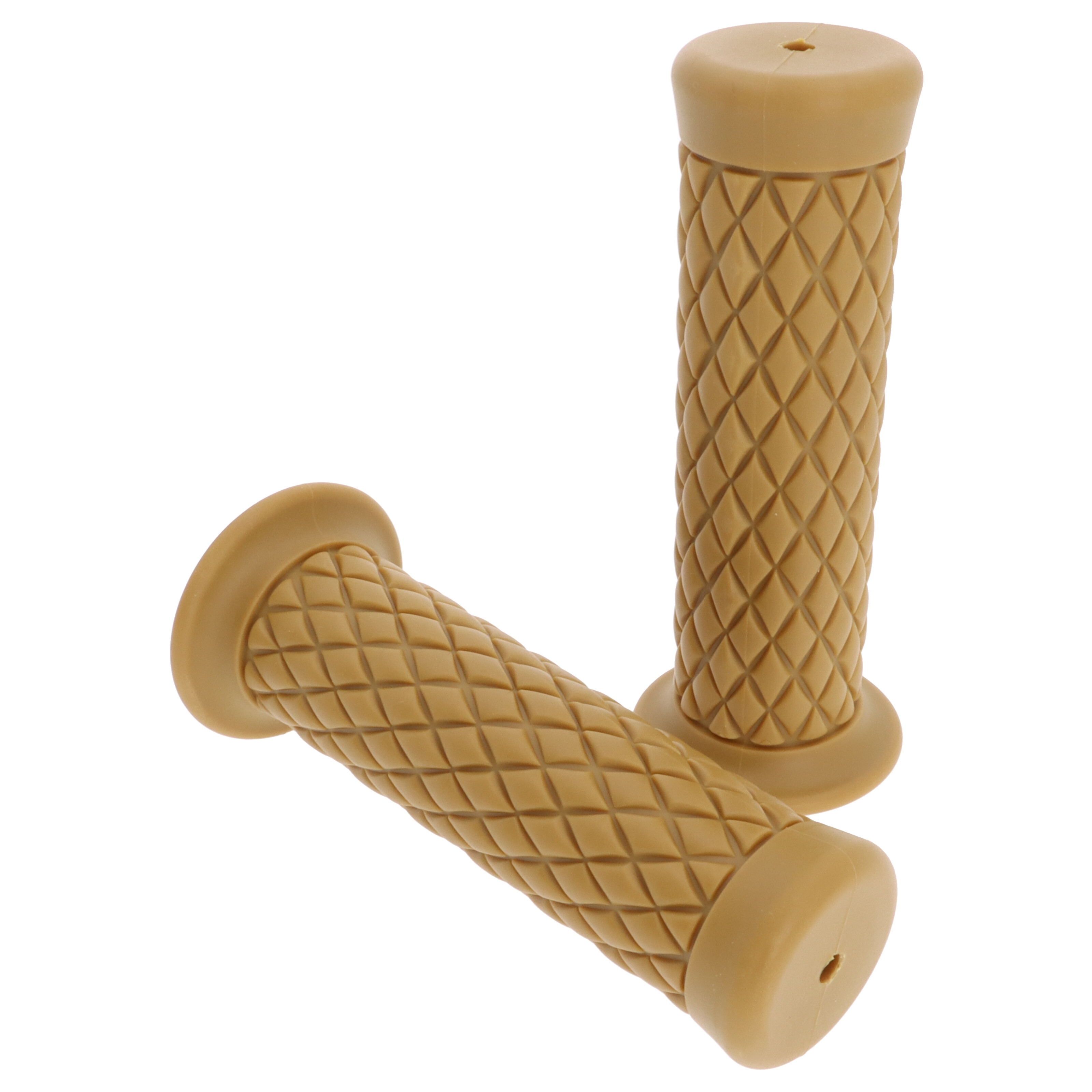 Motorrad Griffgummi-Paar hellbraun 22/25mm für 7/8"-22 mm Lenker, Länge: 124 mm