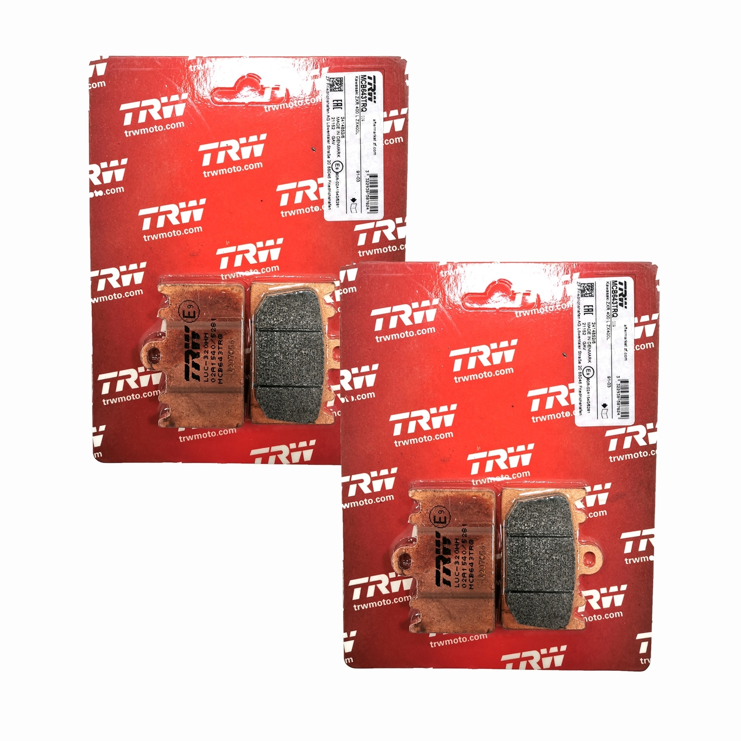 TRW MCB643TRQ Racing Sintermetall Bremsbelagsatz vorne Kawasaki ZXR400L ZXR 400 L ZX400L 1991-1999