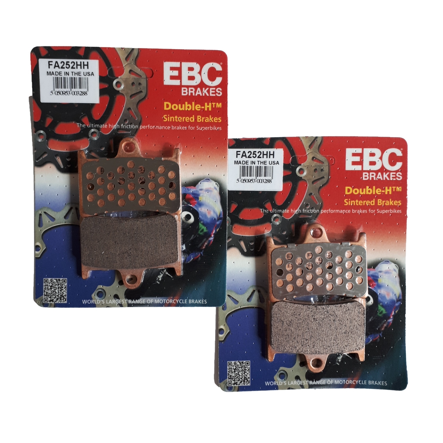 EBC FA252HH Sintermetall Bremsbeläge vorne für Yamaha XJR1300 FZR400 FZ6 YZF600 YZF-R6 MT-09 FZS1000