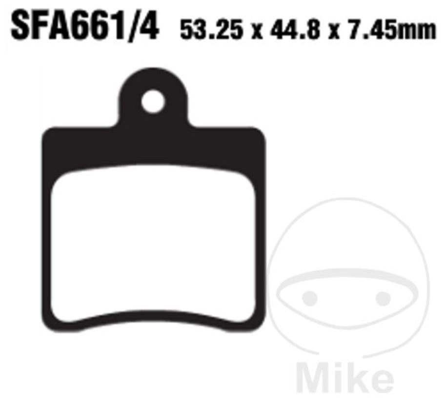 EBC Bremsbeläge SFA661/4 für Daelim Freewing Otello S1 S2 S3 SN 125 S300 S3 250