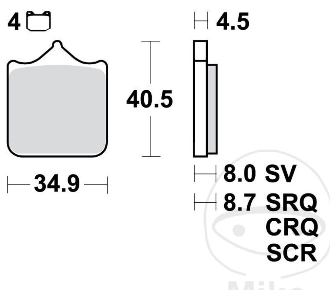 TRW MCB829SV Sintermetall Bremsbeläge vorne für BMW S1000 RR Triumph Scrambler Speed Triple