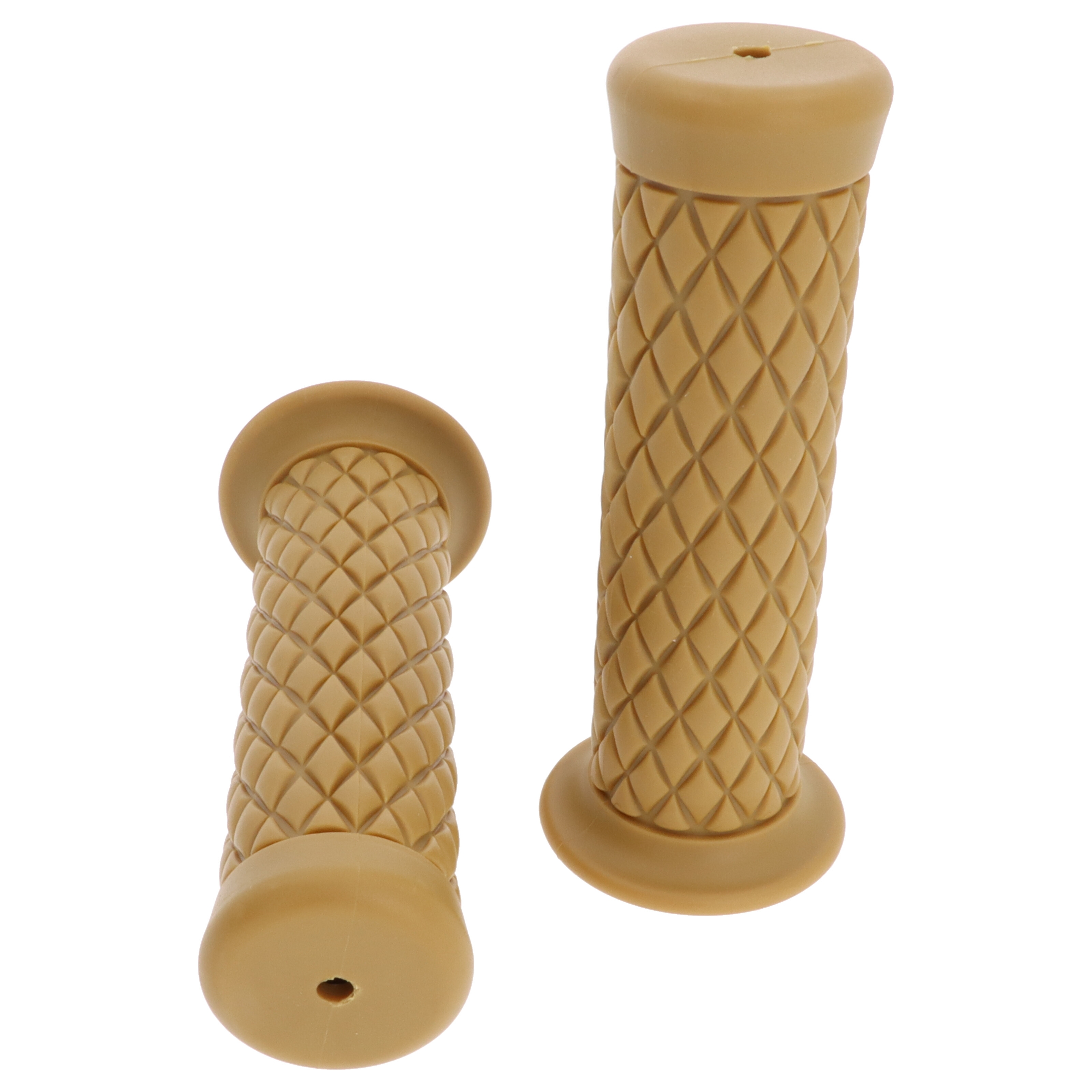 Motorrad Griffgummi-Paar hellbraun 22/25mm für 7/8"-22 mm Lenker, Länge: 124 mm