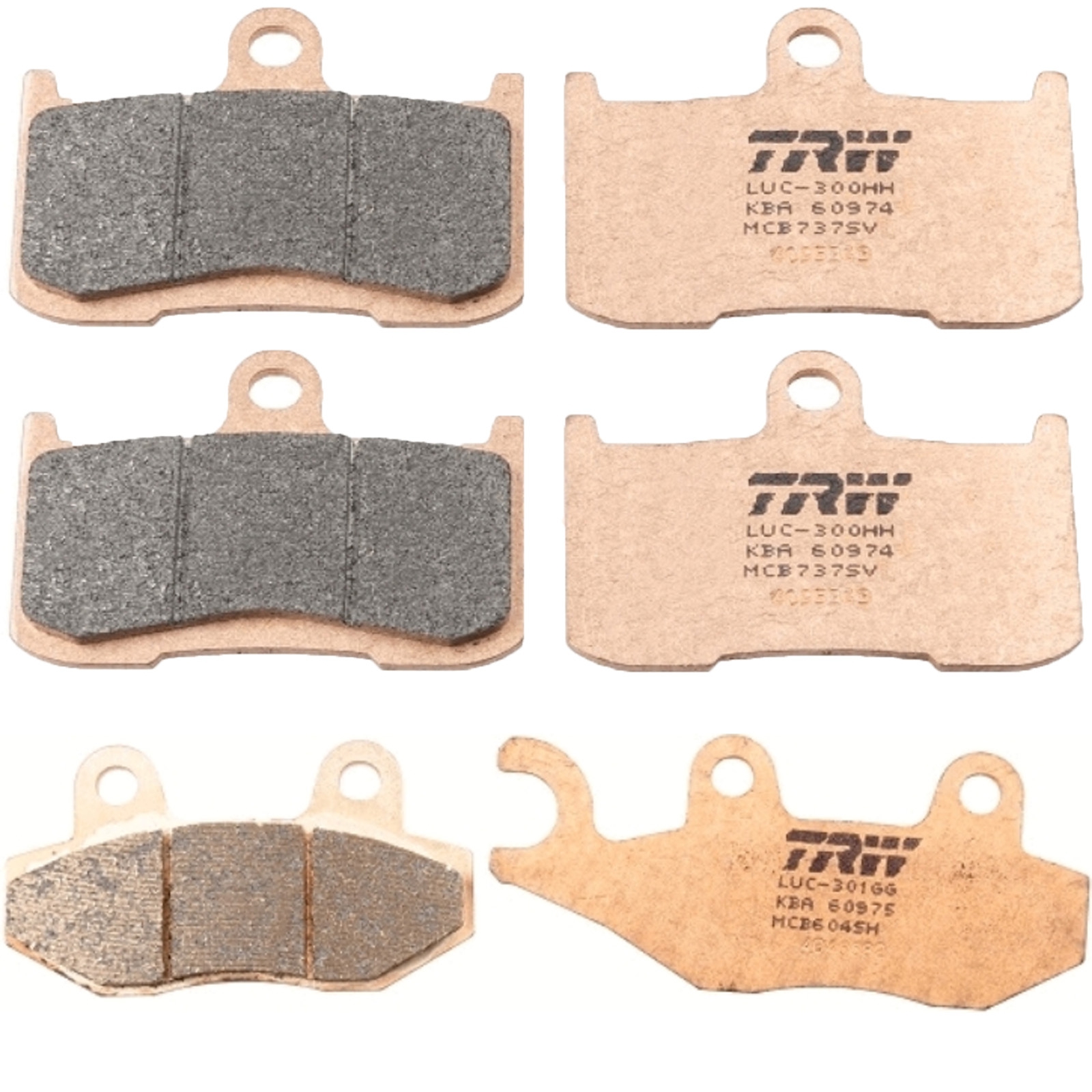 TRW Sintermetall Bremsbelagsatz für Triumph Tiger 1050 2007-2011 Tiger SE 2010-13 vorne + hinten