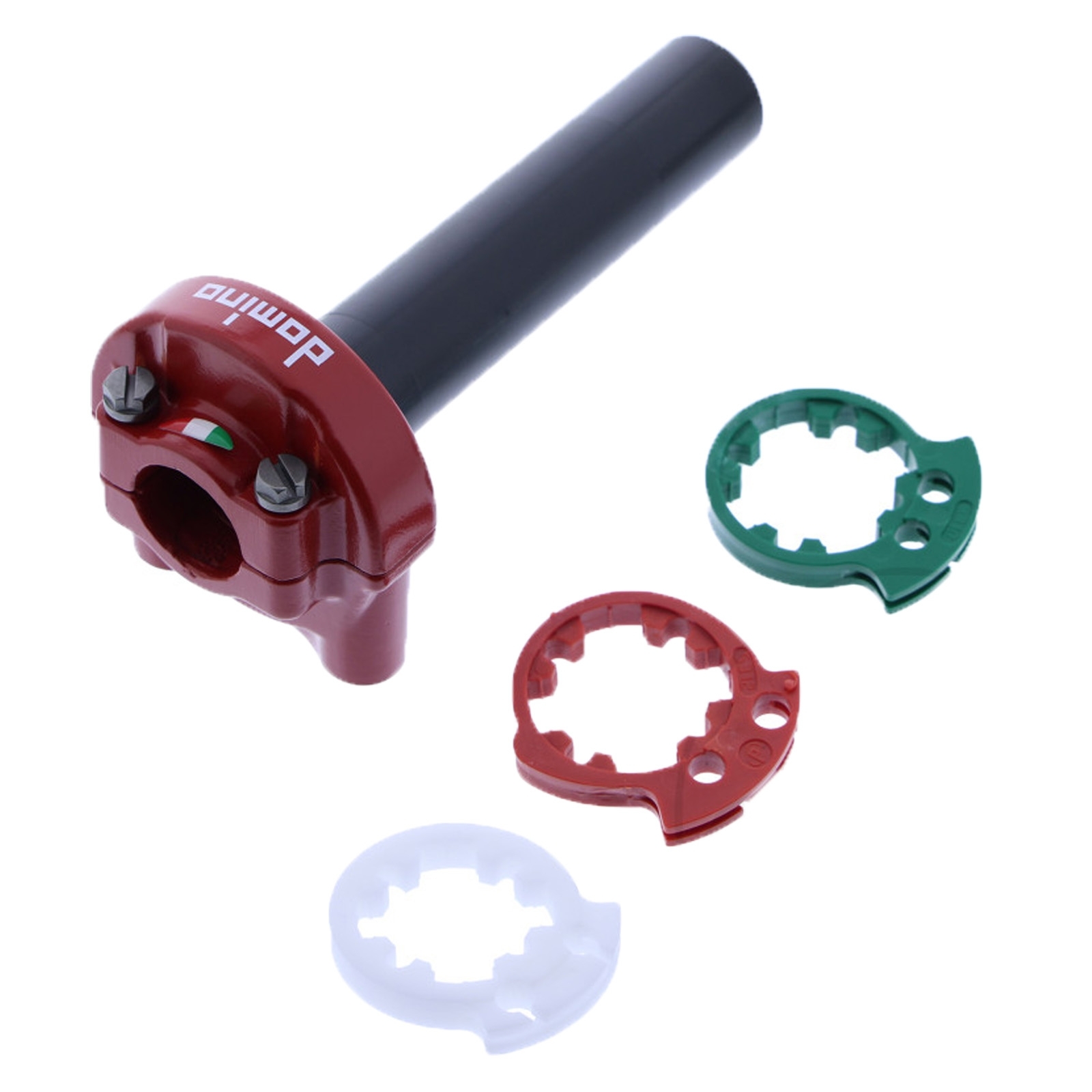 Domino 5233.03-00 Racing Gasgriff MX2 rot Gasdrehgriff ohne Griffgummi Universaldrehgriff