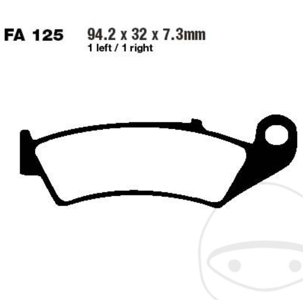 EBC Bremsbeläge FA125R für Honda CR NX XR 125 250 500 600 R MD21 MD25